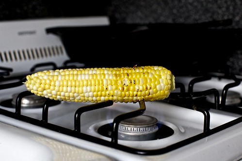 charring the corn, duck!