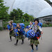 Cornwall contingent, UK leaving the Bio-dome.