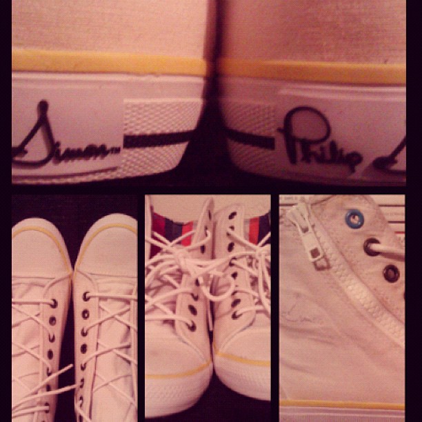 So I love my new @PhilipSimonShoe kicks, but I need someone to teach me how to wear them...