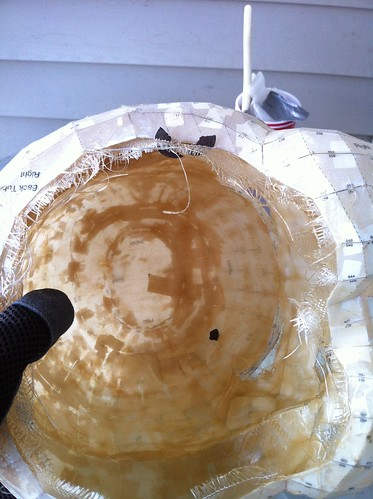 Trimming the fiberglass - broken sanding disc
