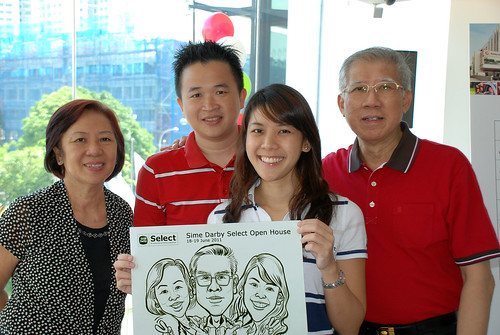 Caricature live sketching for Sime Darby Select Open House Day 2 - 9a