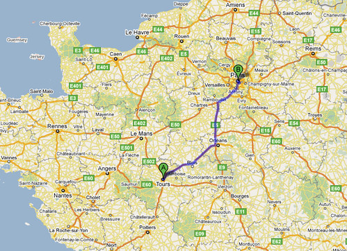 Journey from Tours to Paris