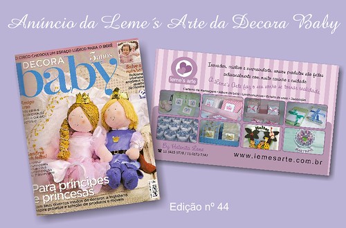 Anuncio Decora Baby edição 44 (julho) by LEME´S ARTE / By Helenita Leme