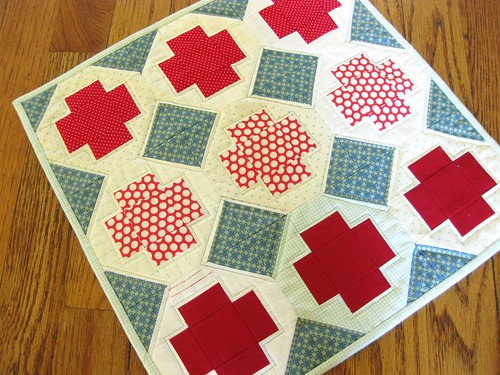 Mini Red Cross Quilt- Complete!