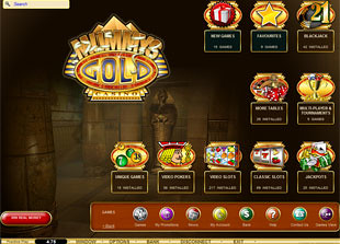 Mummy's Gold Casino Lobby