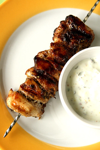 Bal Arneson's Mint and Ginger Kabobs with Spicy Raita