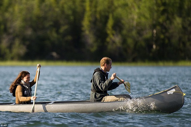 Two Royals in a boat Canoe-dling Kate and William wow Canada's Northwest Territories with their paddling partnership in a kayak  1