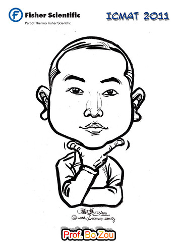 Caricature for Fisher Scientific - Prof. Bo Zou