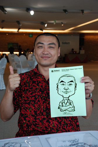 Caricature live sketching for Sime Darby Select Open House Day 2 - 6