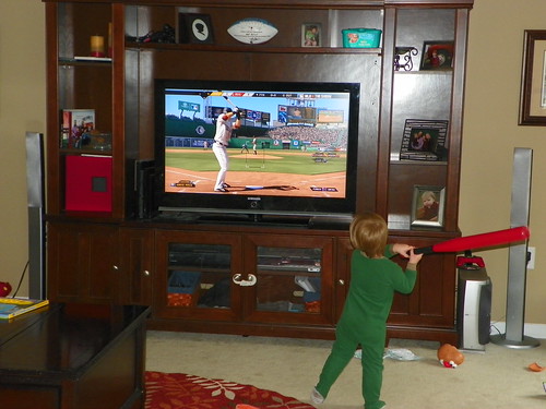 110528 Coleman swinging bat with video game