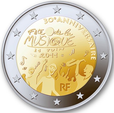 2 Euro Francúzsko 2011, 30. výročie Sviatku hudby
