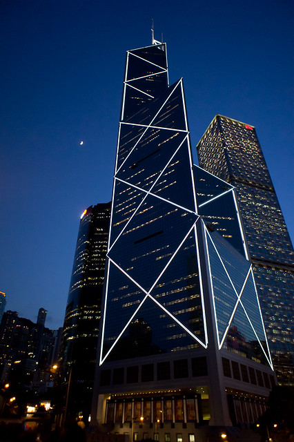 香港,中環夜景
