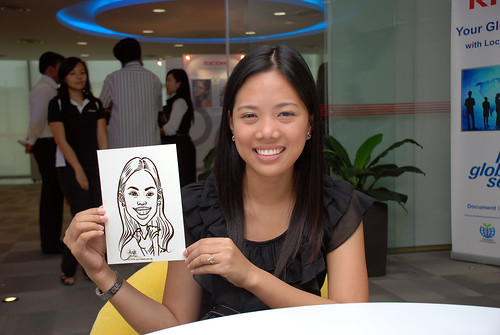 Caricature live sketching for Ricoh Roadshow - 10