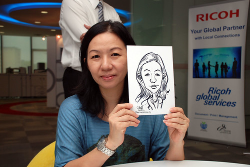 Caricature live sketching for Ricoh Roadshow - 14