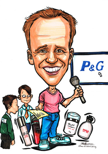 presenter caricature for P&G