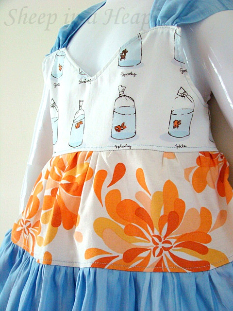 Remembering Fabrics I Have Loved - Fish in Bags Twirling Top/Dress, 4T/5T