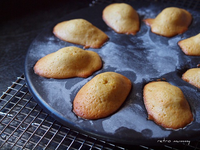 madeleines out of the oven