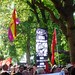 RMT union and International Brigades flag