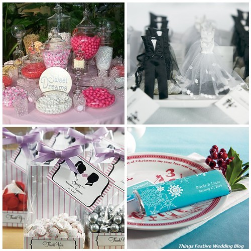 You can create a sumptuous candy buffet Or place personalized chocolate 