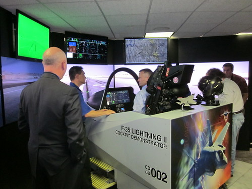 Oklahoma State Rep. Colby Schwartz flies the F-35 cockpit demonstrator, SD001267 by Michael Bates, on Flickr