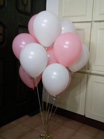 空飄氣球，標準粉紅，標準白，共12顆，婚紗拍照使用 by dod_balloon