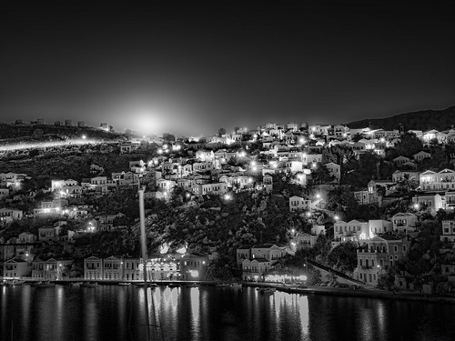 Moonlight over Symi by symivisitor