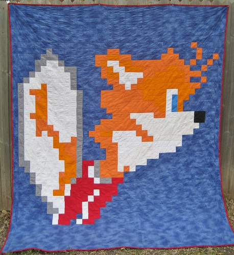 Tails Quilt, made for Gareth