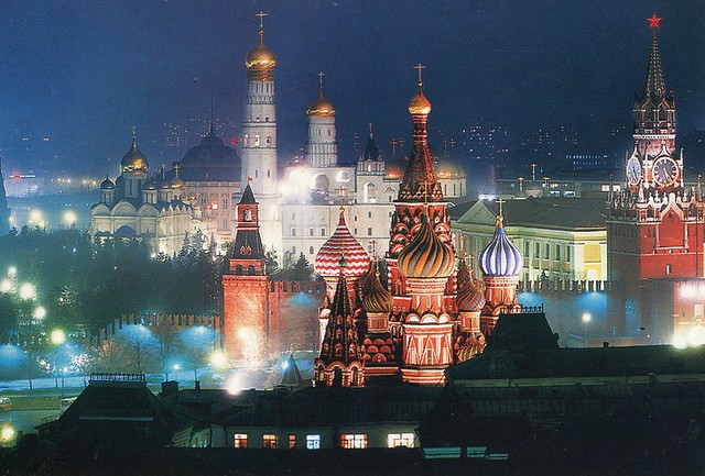 Moscow. The Kremlin at night.