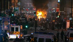 Tottenham in North London exploded after a man was killed by the local police. The people marched on the police station and then took to the streets attacking buses and buildings. by Pan-African News Wire File Photos