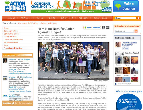 Action Against Hunger & Nom Nom Nom - click to read more
