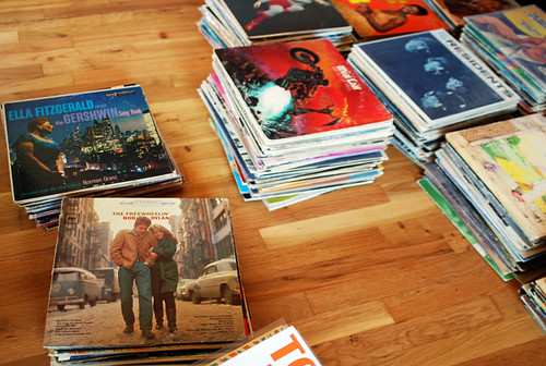 piles of records