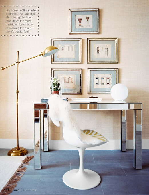 1 - Tulip Style Chair Office in the bedroom from Lonnymag JulyAug11