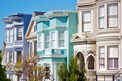 Edwardian houses, San Francisco, CA, USA