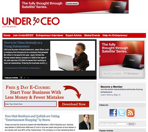 Young Entrepreneur Organization and Blog - Under30CEO