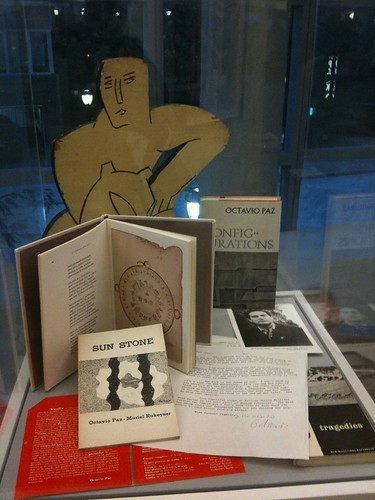 New Directions books on display, including several by Octavio Paz