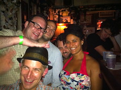 With friends at Old Absinthe House