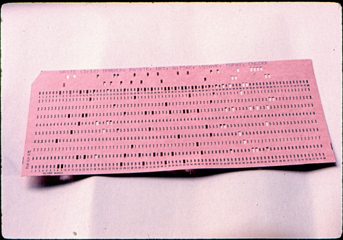 punch card 1974 EX