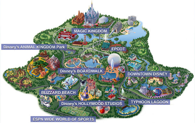 Mapa Walt Disney World Resort