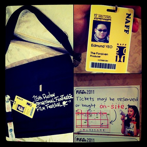 Reached Buchon. Got my sexy festival bag and pass from #pifan
