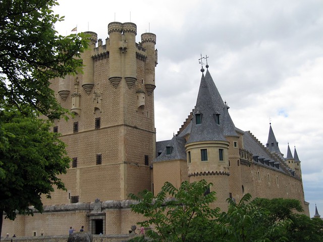 View of the Alcázar of Segovia from the front