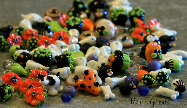 Halloween Lampwork Beads