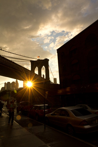 Sunset by the Brooklyn Bridge