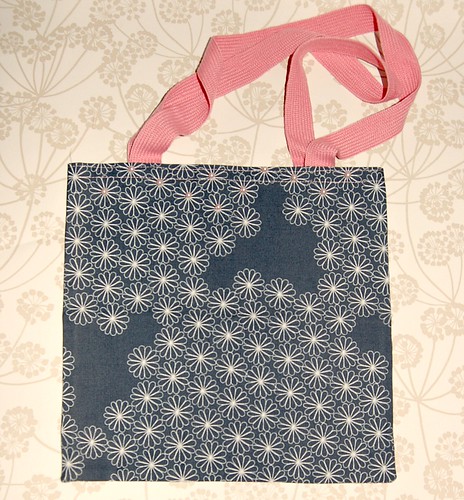 Grey Daisy Pearl Tote Bag by gracefaceboutique