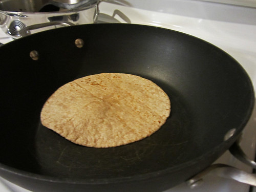 browning the tortilla