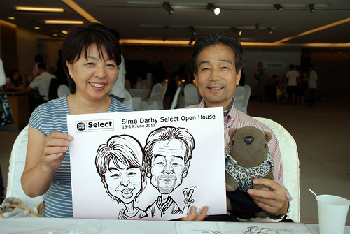 Caricature live sketching for Sime Darby Select Open House Day 2 - 28