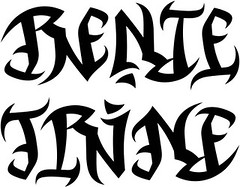 "Bente" & "Trine" Ambigram