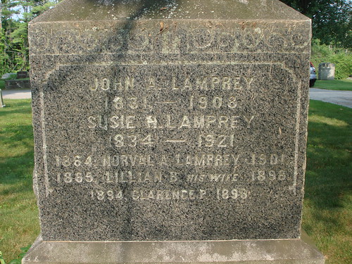 Tombstone Tuesday: Lamprey Family by midgefrazel