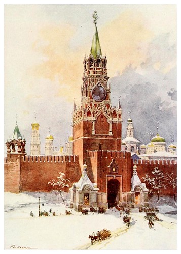 008-La torre del Salvador en el Kremlin-Russia-1913- F. de Haenen