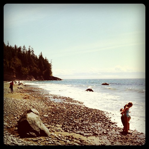 More from Mystic Beach, Vancouver Island. In the far, far distance, you might be able to see Washington State.