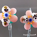 Earring : Pink Bee Flower Blossom